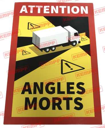132294 Aufkleber Attention Angles Morts